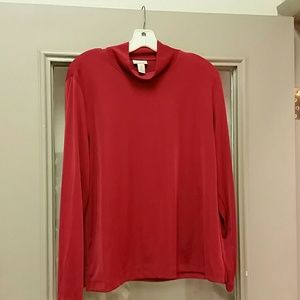 Maroon long sleeve easy wear Chicos shirt